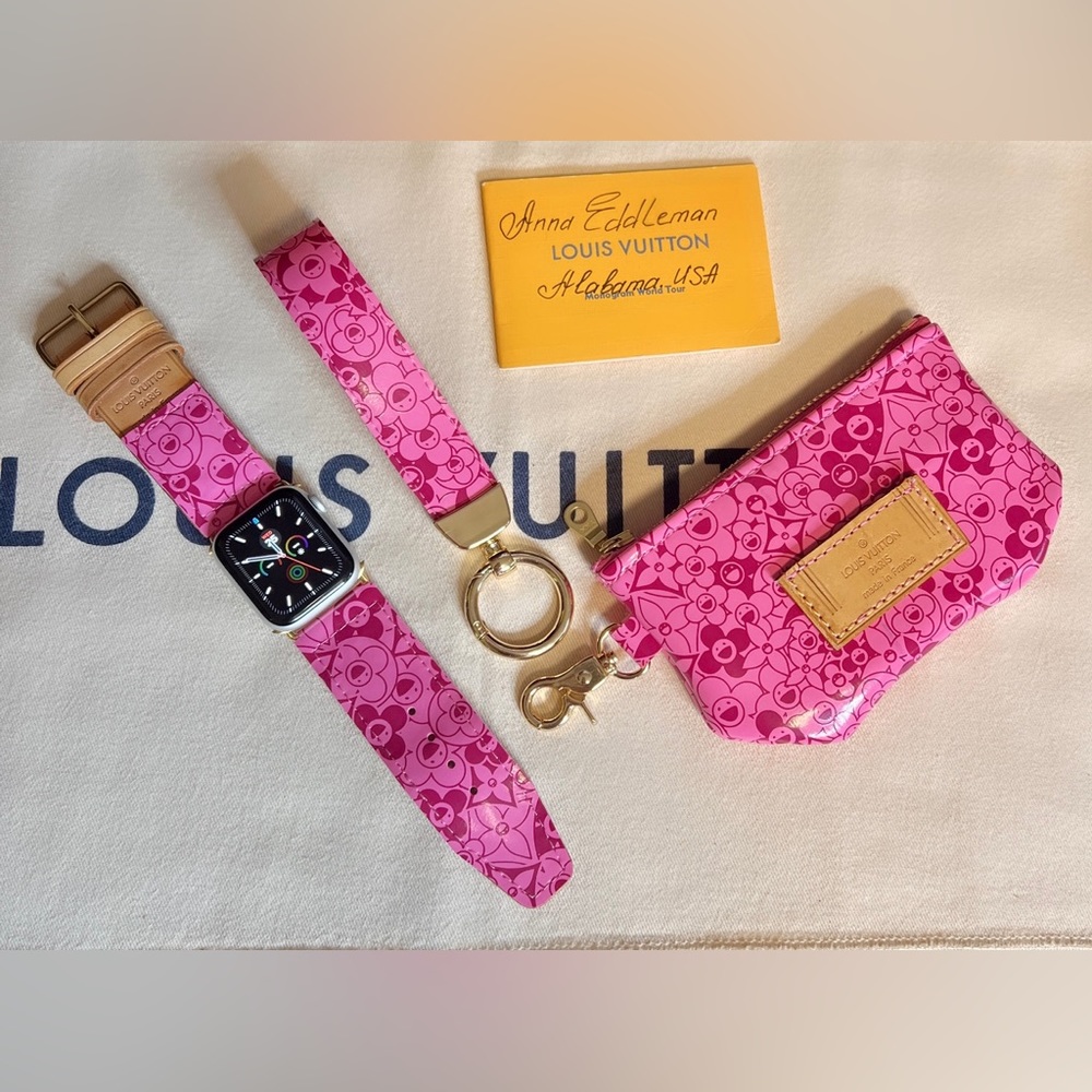 💖 Authentic‼️ Apple Watch band Pink Cosmic Blossom canvas - Picture 4 of 15